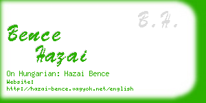 bence hazai business card
